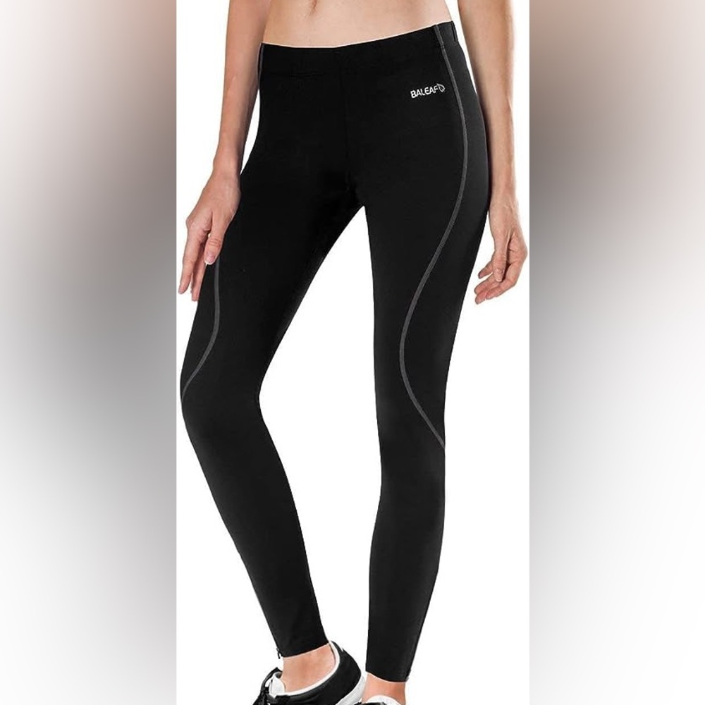 BALEAF Women's Lightweight Hiking Running Pants w Zipper size Med reflective NWT